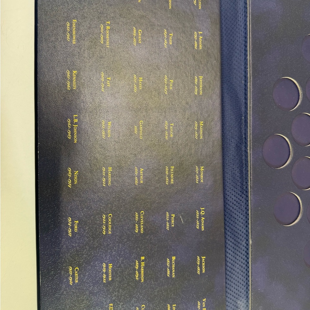 Presidential Dollar Coin Collection Display Case folder USA *scuffs - Picture 3 of 8